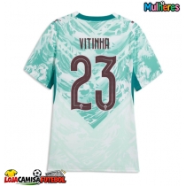 Camisa de Futebol Portugal Vitinha #23 Equipamento Secundário Mulheres Mundo 2026 Manga Curta